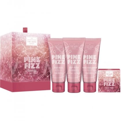 Scottish Fine Soaps Pink Fizz Luxurious Gift Set Козметичен комплект за тяло 4 продукта
