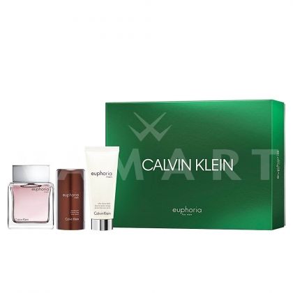 Calvin Klein Euphoria Men Eau de Toilette 100ml + After Shave Balm 100ml + Deodorant Stick 75ml мъжки комплект