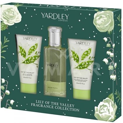 Yardley London Lily of the Valley Eau de Toilette 50ml + Body Wash 30ml + Body Lotion 30ml дамски комплект