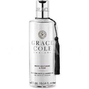 Grace Cole England White Nectarine & Pear Soothing Bath Shower gel 300ml Успокояващ душ гел