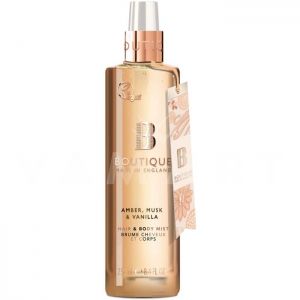 Boutique England Amber, Musk & Vanilla Hair & Body Mist 250ml Мист за коса и тяло