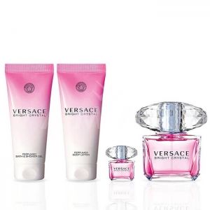 Versace Bright Crystal Eau de Toilette 90ml + Shower Gel 100ml + Body Lotion 100ml + Eau de Parfum 5ml 