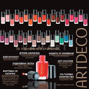 Artdeco Nails Art Couture Nail Lacquer Лак за нокти с уникален винил-гланц ефект 684 couture lucious red