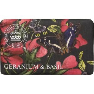 The English Soap Company Kew Gardens Geranium and Basil Soap Луксозен сапун здравец и босилек 240g