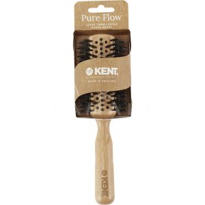 Kent Hair Brush Pure Flow Large Vented 70mm Bristle Nylon Mix Round Brush LPF5