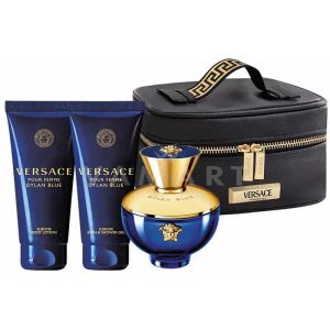 Versace Dylan Blue Pour Femme Eau de Parfum 100ml + Body Lotion 100ml + Shower Gel 100ml + Несесер дамски комплект