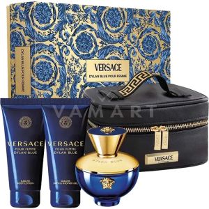 Versace Dylan Blue Pour Femme Eau de Parfum 100ml + Body Lotion 100ml + Shower Gel 100ml + Несесер дамски комплект