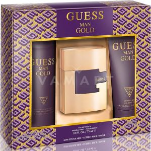 Guess Man Gold Eau de Toilette 75ml + Shower Gel 200ml + Deodorant spray 226ml мъжки комплект