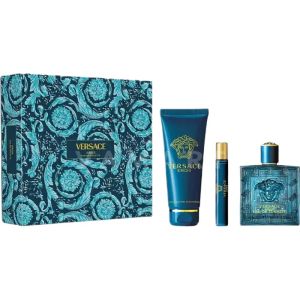 Versace Eros Eau De Toilette 100ml + Shower gel 150ml + Eau De Toilette 10ml мъжки комплект 