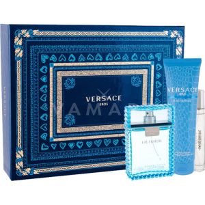 Versace Man Eau Fraiche Eau De Toilette 100ml + Eau De Toilette 5ml + Bath & Shower Gel 150ml мъжки комплект